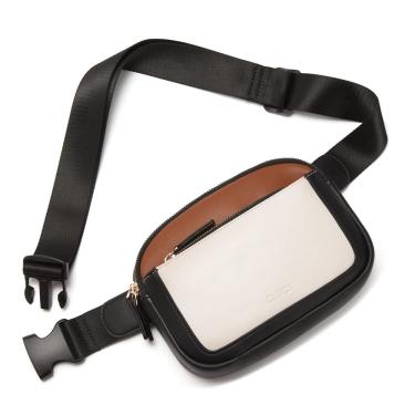 Imagem de Bolsa de cinto Fanny Pack cluci para mulheres em couro vegano preta