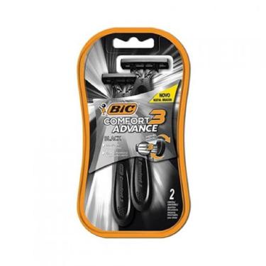 Imagem de Aparelho de Barbear Bic Comfort 3 Advance Black - 2 Unidades