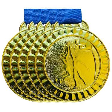 Imagem de Kit 5 Medalhas Basquete Basquetebol Premiação Torneio 4,5 Cm ouro