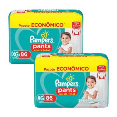 Imagem de Kit 2 Fraldas Pampers Confort Pants Ajuste Total Max Xg 86 Unidades