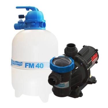 Imagem de Kit Filtro Piscina Fm 40 + Bomba 1/2 Cv Bm 50 Weg Sodramar - FILTER