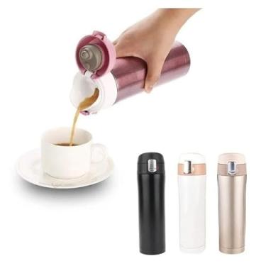 Imagem de Garrafa Térmica Aço Inox Água Gelada Garantida Por 24 Horas (Preto)