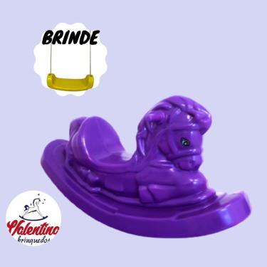 Imagem de Gangorra cavalinho roxo + brinde balanço prancha