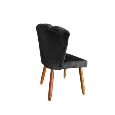 Imagem de Cadeira Poltrona Petala Suede Para Sala de Jantar - VERSATILE
