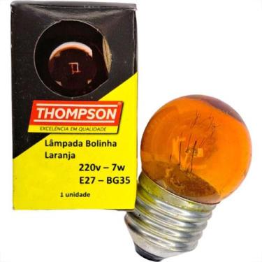 Imagem de Lampada Bolinha Thompson 7Wx220V Laranja - Kit C/10 Pecas, 220V