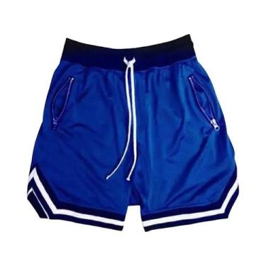 Imagem de Shorts de Basquete Masculino - Malha Respirável de Secagem Rápida para