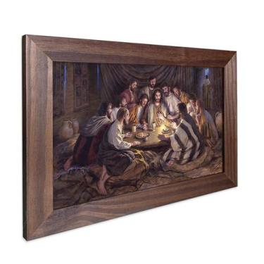 Imagem de Quadro Decorativo Religioso Jesus Santa Ceia do Senhor Sagrada Família