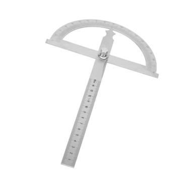 Imagem de Profiador de Aço Inoxidável Goniômetro de ângulo Localizador de ângulo 15 Cm Régua de Travamento Porca de Medição Fácil Uso (150 * 200mm)