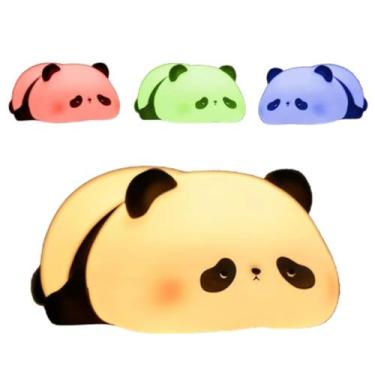Imagem de Abajur Luminaria Infantil Led Silicone Panda Luz Noturna - Friburgo Co