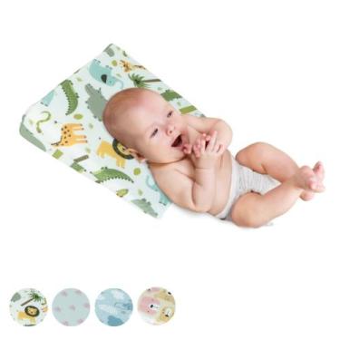 Imagem de Travesseiro Anti Refluxo Bebê C/ Enchimento + Capa Removível - Maria's