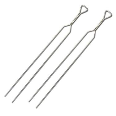 Imagem de Kit 2 Espeto Inox Duplo Festas Comunidades Costelão 105cm