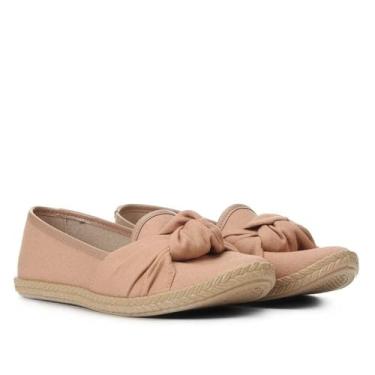 Imagem de Sapatilha Feminina Moleca Laço Bico Redondo Nude 37