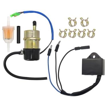 Imagem de Bomba de combustível elétrica 49040-1055 adequada para Kawasaki Mule 3000 3010 3020 2520 2500 2510 1000 com relé de corte da bomba de combustível 27034-1053