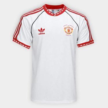 Imagem de Camisa Manchester United 25/26 Comemorativa Adidas Masculina, Branco, 