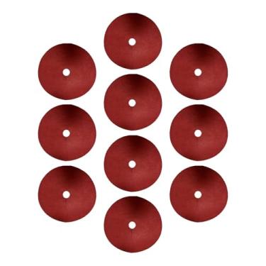 Imagem de Dualoai 10 peças Tree Mulch Rings Non Woven com Protetor de árvore de tecido de maconha de 2,76 orifício, Vermelho