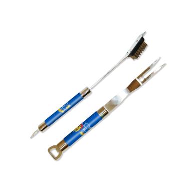 Imagem de Conjunto de limpador de garfo e grelha NCAA Kansas Jayhawks