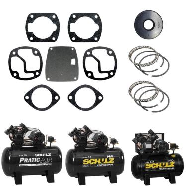 Imagem de Kit Reparo Vedação Compressor Schulz Csv 5.2 Csv 10 Pro Pratic Air