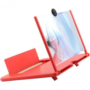 Imagem de Lupa De Tela De 12 Polegadas, 3d Hd Para Celular, Ampliar Vermelho