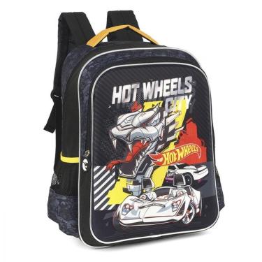 Imagem de Mochila De Costas Hot Wheels + Carrinho De Brinde