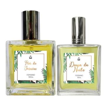 Imagem de Kit Perfume Fem. Flor de Jasmim 100ml + Dama da Noite 50ml - Essência 