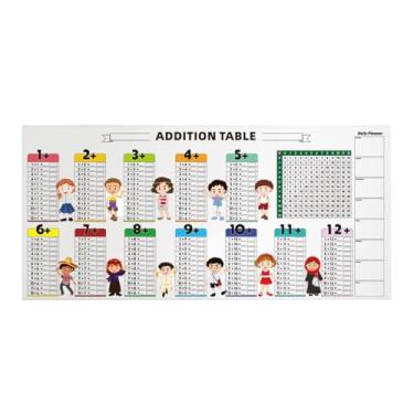 Imagem de Bothyi Ferramenta de aprendizagem de matemática, planilha, materiais, jogo de matemática, pôster de tabela educacional para sala de aula do ensino, Tabela de Adição