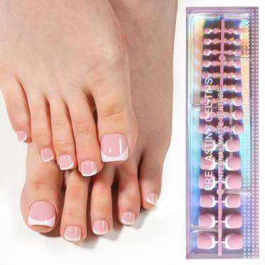 Imagem de Plauva Pontas De Unha Francesas, Unhas Curtas Pressão, 150 Unidades Postiças Gel Macio Rosa Para Mulheres, 15 Tamanhos
