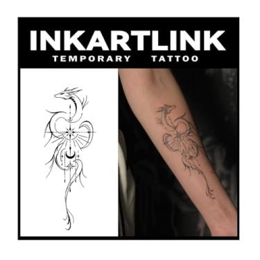 Imagem de INKARTLINK Tattoo Tech, 2 Folhas De Tatuagem Semipermanente Média, Tatuagens Temporárias Com Design Artístico Para Adultos, Duram 1 A Semanas, À Prova D'Água, Aparência Realista, Sem Adesivo, Reflex