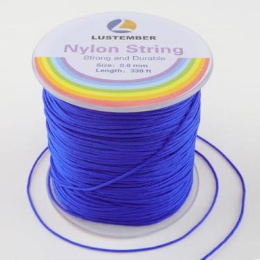 Imagem de LUSTEMBER Corda De Nylon 0,8 Mm, Resistente E Durável Para Pulseiras, Joias, Miçangas, Colares, Tranças Rabo Rato, Kumihimo, Sinos Vento, Persianas Artesanatos