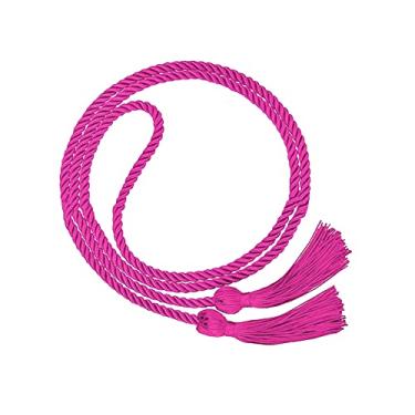 Imagem de HEPNA Cordão De Formatura Feito À Mão, Fúcsia, 1 Peça, 68" - Rose Honor, Rosa Escuro
