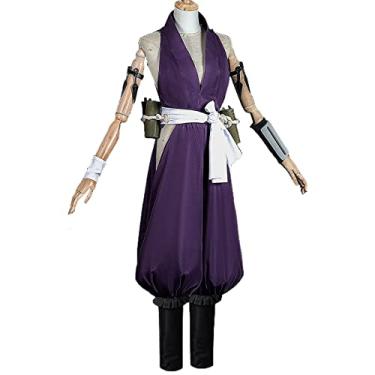 Imagem de Weixu Anime Jigoku Raku Yuzuriha Cosplay Fantasia Roxa Traje de Halloween Carnaval M