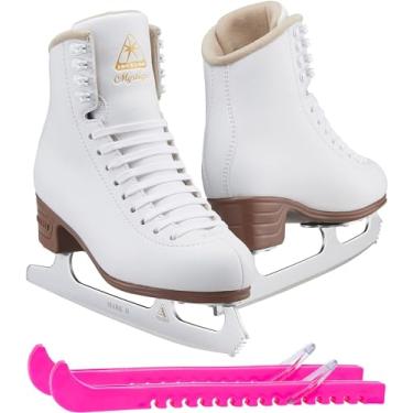 Imagem de Patins de gelo Jackson Ultima Mystique para mulheres, meninas, homens, meninos em cores brancas e pretas - melhorado, apenas lavado 2019, Branco, Width: Medium / Size: Adult 8