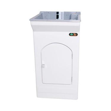 Imagem de Tanque de Lavar Roupa Fiberblu Paris 20 Litros Granitado Cinza