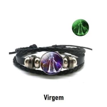 Imagem de Bracelete Unissex Personalizado Signo de Gêmeos do Zodíaco Luminoso - 