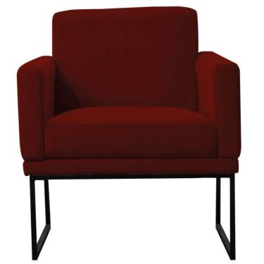 Imagem de Poltrona Decorativa Juliette Suede Com Armação Preta Metal