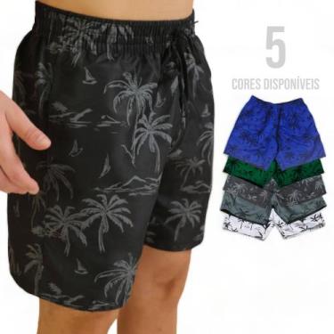 Imagem de Shorts Bermuda Tactel Praia Muricinho Masculina COQUEIRO 1 388 - IRON,