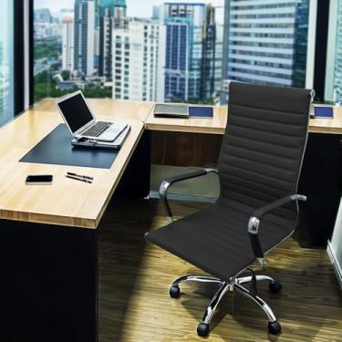 Imagem de Cadeira de escritório design de malha ergonômica cadeira de trabalho rotativa confortável para casa e escritório(Preto)