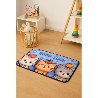 Imagem de Tapete Infantil Emborrachado E Antiderrapante 38x58cm - Gatinho