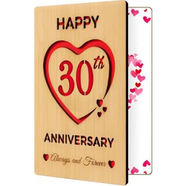 Imagem de Vovocas Cartão Happy 30th 30 year Anniversary Card always and forever for wife and huaband