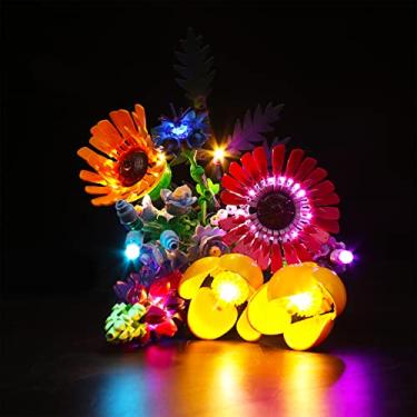 Imagem de MRTUTOS Kit De Iluminação Led Compatível Com Lego 10313 Buquê Flores Silvestres, Conjunto Construção Plantas Iluminadas Para Adultos, Ilumina Sua Coleção Botânica (Sem Modelos)