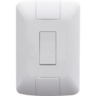 Imagem de Conjunto 4x2 com 1 Pulsador Campainha  Tramontina Aria 6 A 250 V Branc