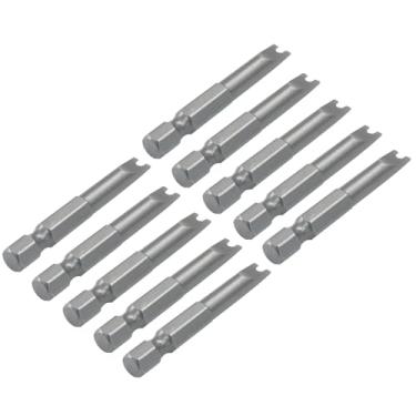 Imagem de Aracombie 10 peças de chaves de fenda U6 em forma de U, haste sextavada de 1/10 polegada de comprimento de 5 cm para furadeiras elétricas e manuais, brocas duráveis em forma de U para projetos