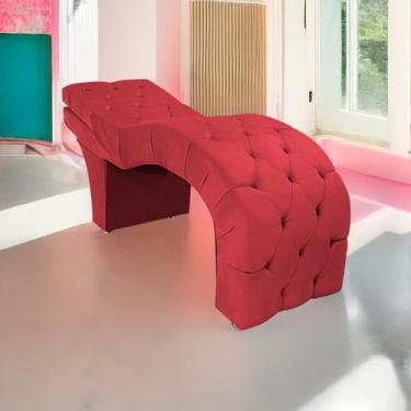 Imagem de Maca Estética com Encosto Dobrável Facial Capitonê Cílios Salão P02 Su