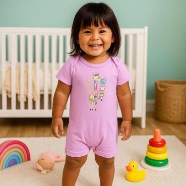 Imagem de Macacão Bebe Curto Romper Enxoval Algodão 2 Uni - Orango Kids, Menina,