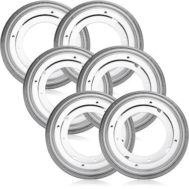 Imagem de Mumufy Peças De 8" Plataforma Giratória Lazy Susan Com Rolamento Esferas Aço, Hardware Giratório 360 Graus, Placa Base Resistente Para Suporte Mesa Cozinha, Capacidade Carga 700 Lb