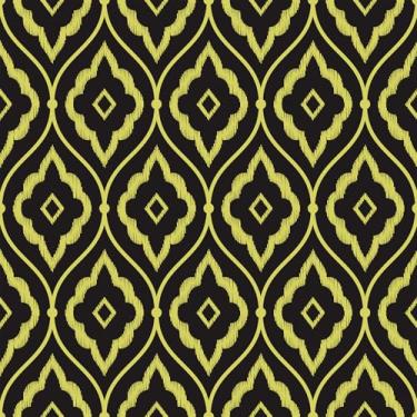 Imagem de VaryFloral Papel de parede geométrico preto e dourado descasque e cole papel de parede vintage antigo de meados do século para quarto, papel de contato floral abstrato escuro, pré-colado, removível