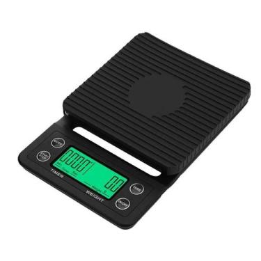 Imagem de Balança Digital Café 3.0kg / 0.1g C/ Cronômetro P/ Barista