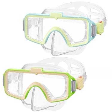 Imagem de Norabidea Óculos De Natação Para Crianças Com Proteção Nasal, Antiembaçante, Bicolor, Natação, 6 A 14 Anos, Máscara Mergulho Snorkel Jovens