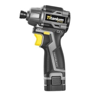 Imagem de Parafusadeira de impacto ti-2000p a bateira 16.8v titanium platina