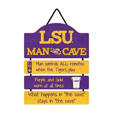 Imagem de LSU Tigers NCAA Mancave Team Logo Man Caverna Pendurar Placa de parede
