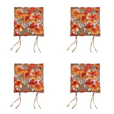 Imagem de Kit 4 Almofadas Futon Assento de Cadeira Tamanho 40x40 Cm(Color 6)